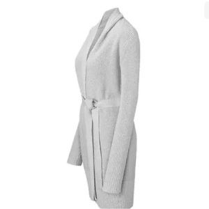 Cabi long grey tie sweater #5445